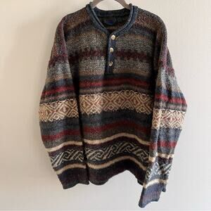 Etchings Vintage Multicolored Patterned Sweater Size L